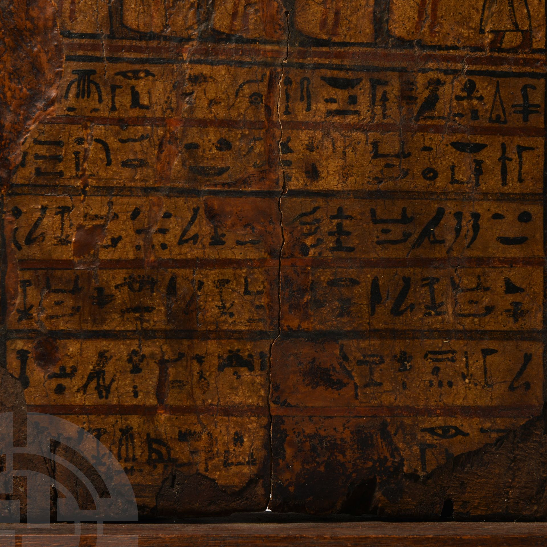 Egyptian Wooden Stela for Pa-di-Amun-(em)-ipat with Ra-Horakhty - Image 3 of 4