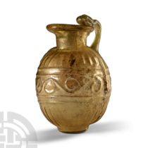 Roman Yellow Glass Flask