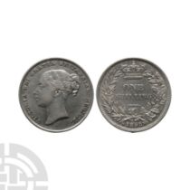 English Milled Coins - Victoria - 1843 - Young Head Shilling