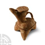 Chinese Neolithic Terracotta Tripod Strainer Vessel