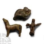 Roman Bronze Animal Statuette Group