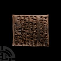 Babylonian Cuneiform Tablet, a Clothes Receipt from Puzur-Akum to Astaqar