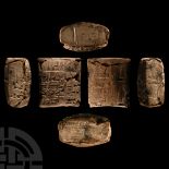 Sumerian Tablet within Envelope with Cylinder Seal Impressions