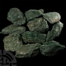 Natural History - Large Green Fuchsite Mineral Specimen Group [10].