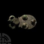 Frankish Bronze Buckle with Phallic Symbol