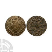 Tokens and Jettons - Medieval France - Dolphin Jetton - AE Reckoning Counter