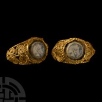 Roman Gold Ring with Cabochon