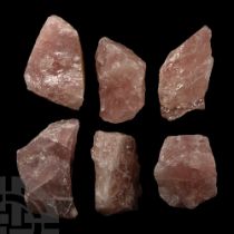 Natural History - Large Rose Quartz Crystal Specimen Group [6].