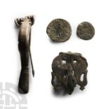 Roman Silver and Bronze Artefact and Coin Group