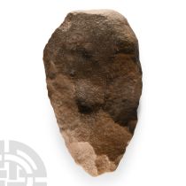 Stone Age Acheulian Cleaver Hand Axe