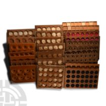Mixed Wooden Coin Cabinet Tray Group