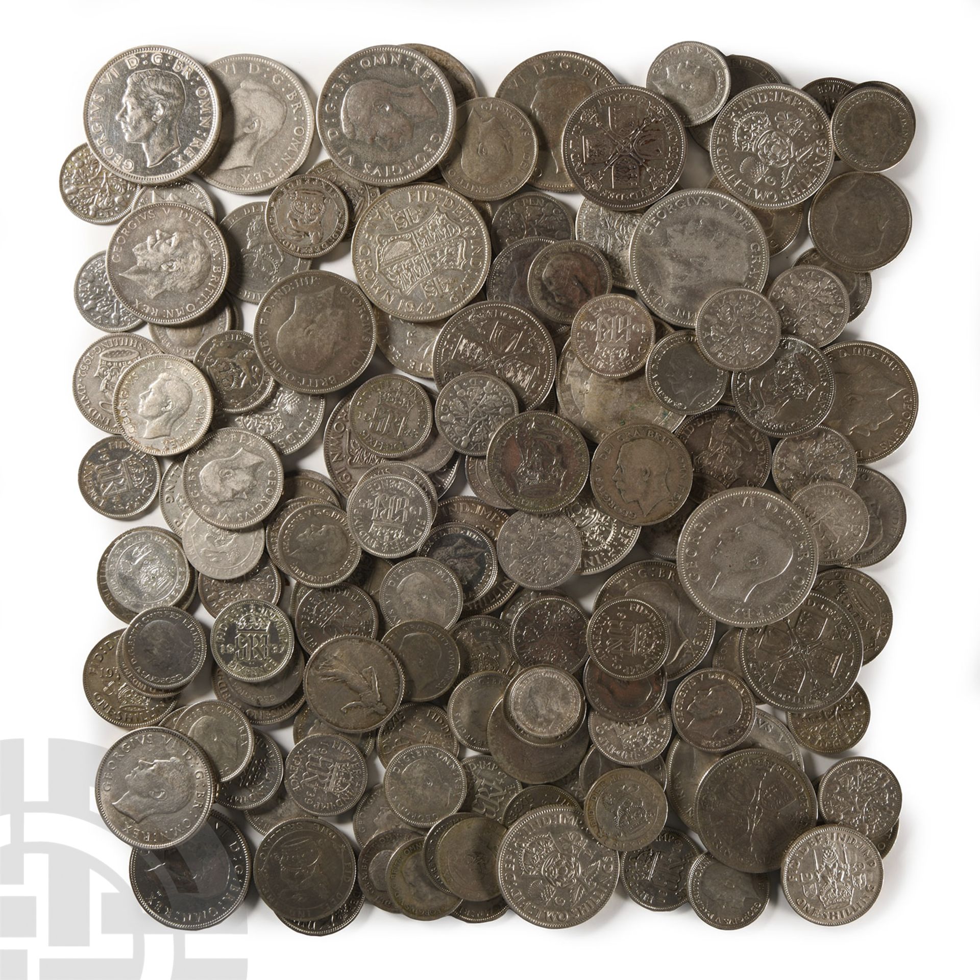 English Milled Coins - Pre-1947 Mixed Silver Coin Group [154]