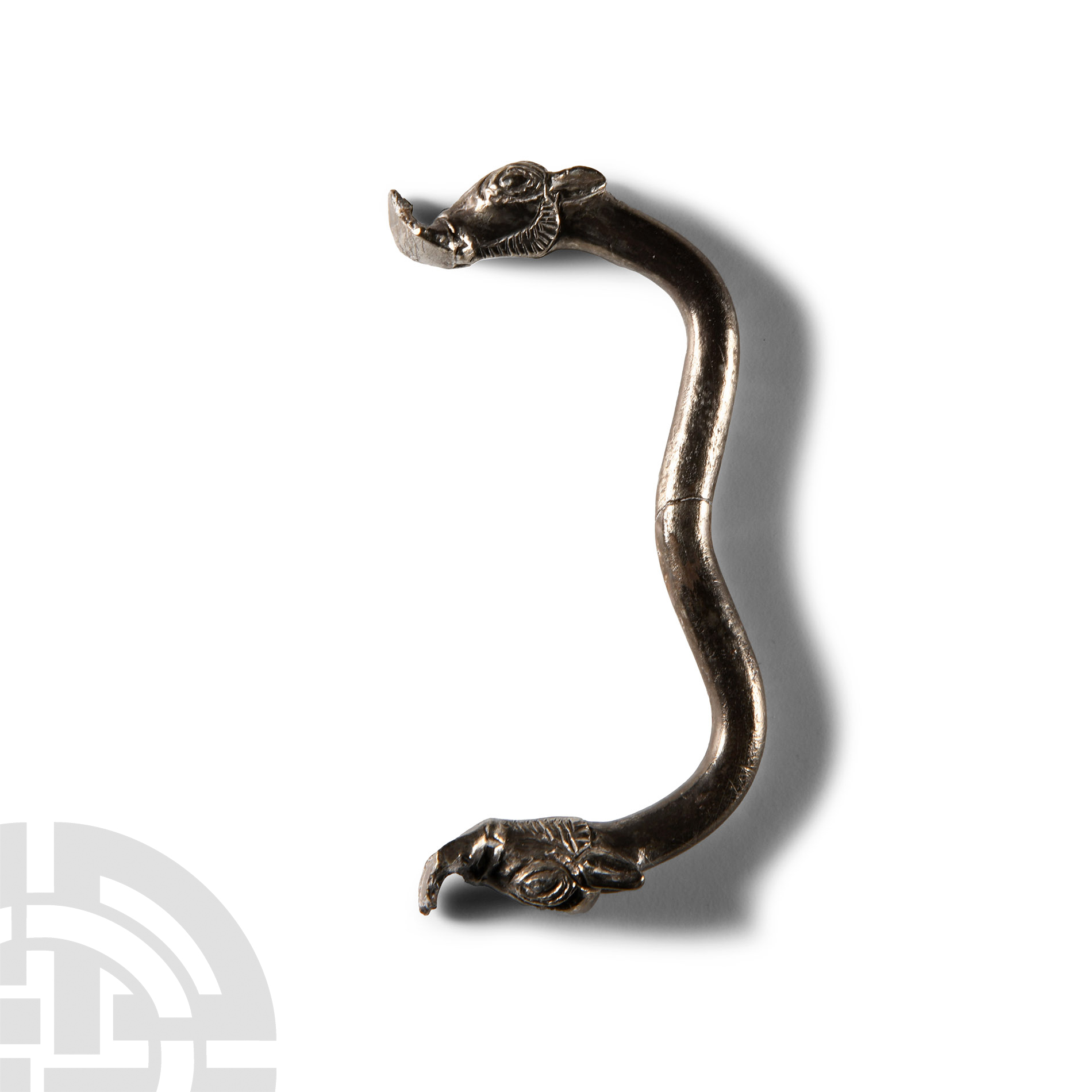 Achaemenid Silver Animal-Headed Handle