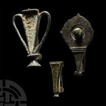 Roman Bronze Plate Brooch Colection