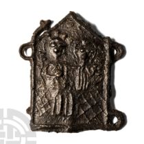 Medieval Pewter Pilgrim's Badge with Church