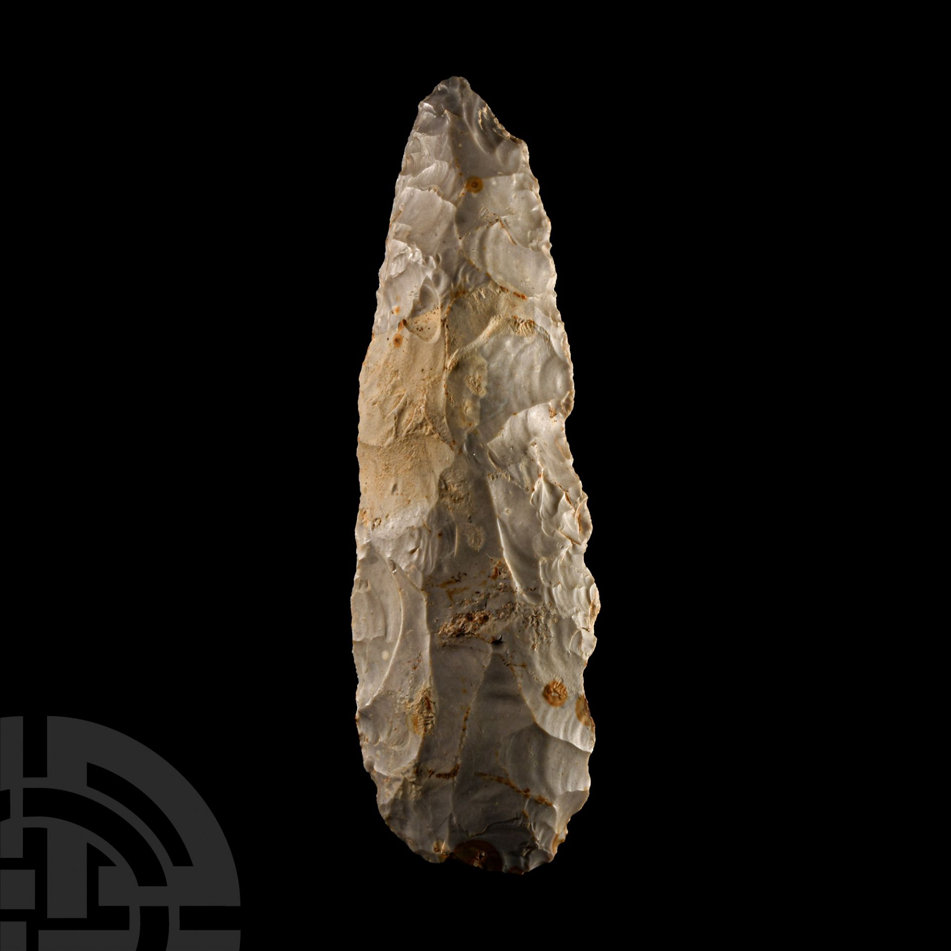 Elegant Stone Age 'Salisbury' Slender Grey Knapped Flint Adze - Image 2 of 3