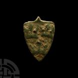 Medieval Bronze Knight's Heraldic Horse Harness Pendant with Three Crowns