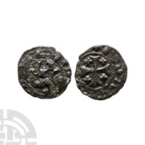 World Coins - Crusader Issues - Lusignan Kingdom of Cyprus - James II - AE Billon Carzia