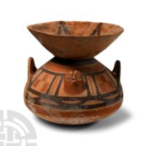 Large Daunian Painted Terracotta Olla