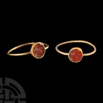 Medieval Gold Ring with Garnet