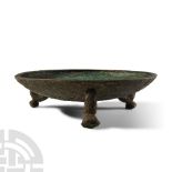 Roman Bronze Tripod Offering Dish