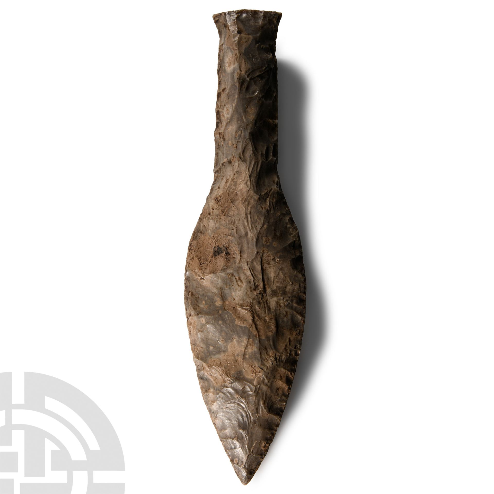 Large Stone Age Danish Knapped Flint Dagger