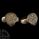 Medieval Period Silver Ring with Star