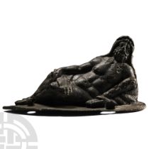 Roman Bronze Reclining Hercules Statuette