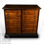 Large Pine Collector's Cabinet