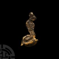 Egyptian Gold Uraeus Amulet