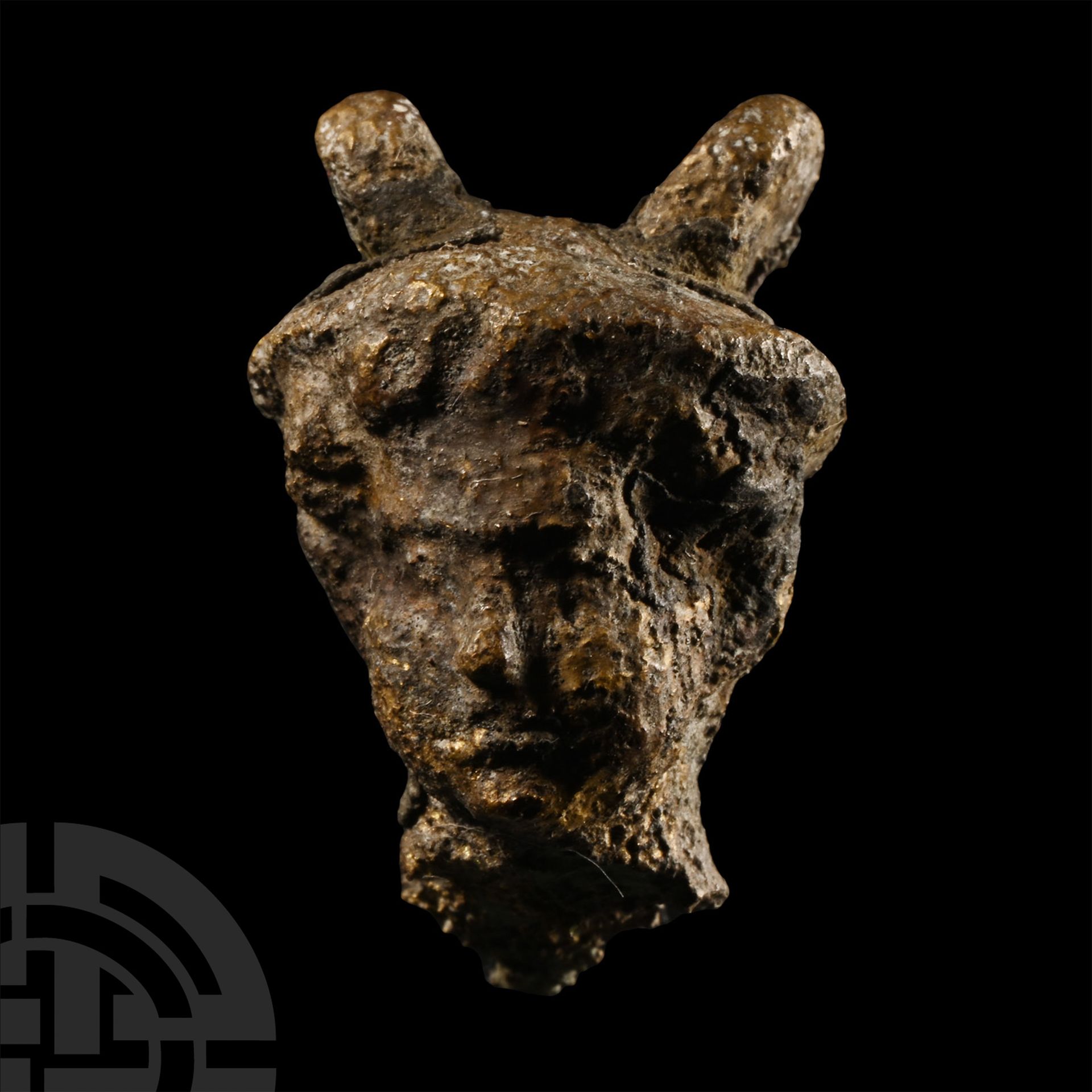 Roman Bronze Statuette Head of Mercury