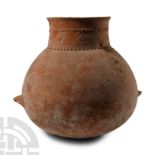 Jordanian Terracotta Jar with Ledge Handles