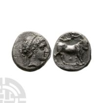 Ancient Greek Coins - Campania - Neapolis - AR Didrachm