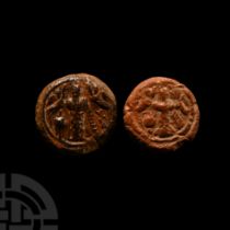 Byzantine Terracotta Pilgrim's Token Group