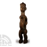 Very Large West African Standing Wooden Tribal Figure