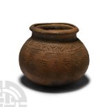Anglo-Saxon Decorated Grey-Ware Urn
