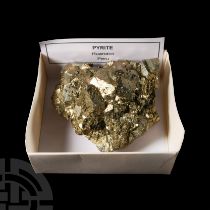 Natural History - Boxed Pyrite 'Fool's Gold' Crystal Paper Weight.