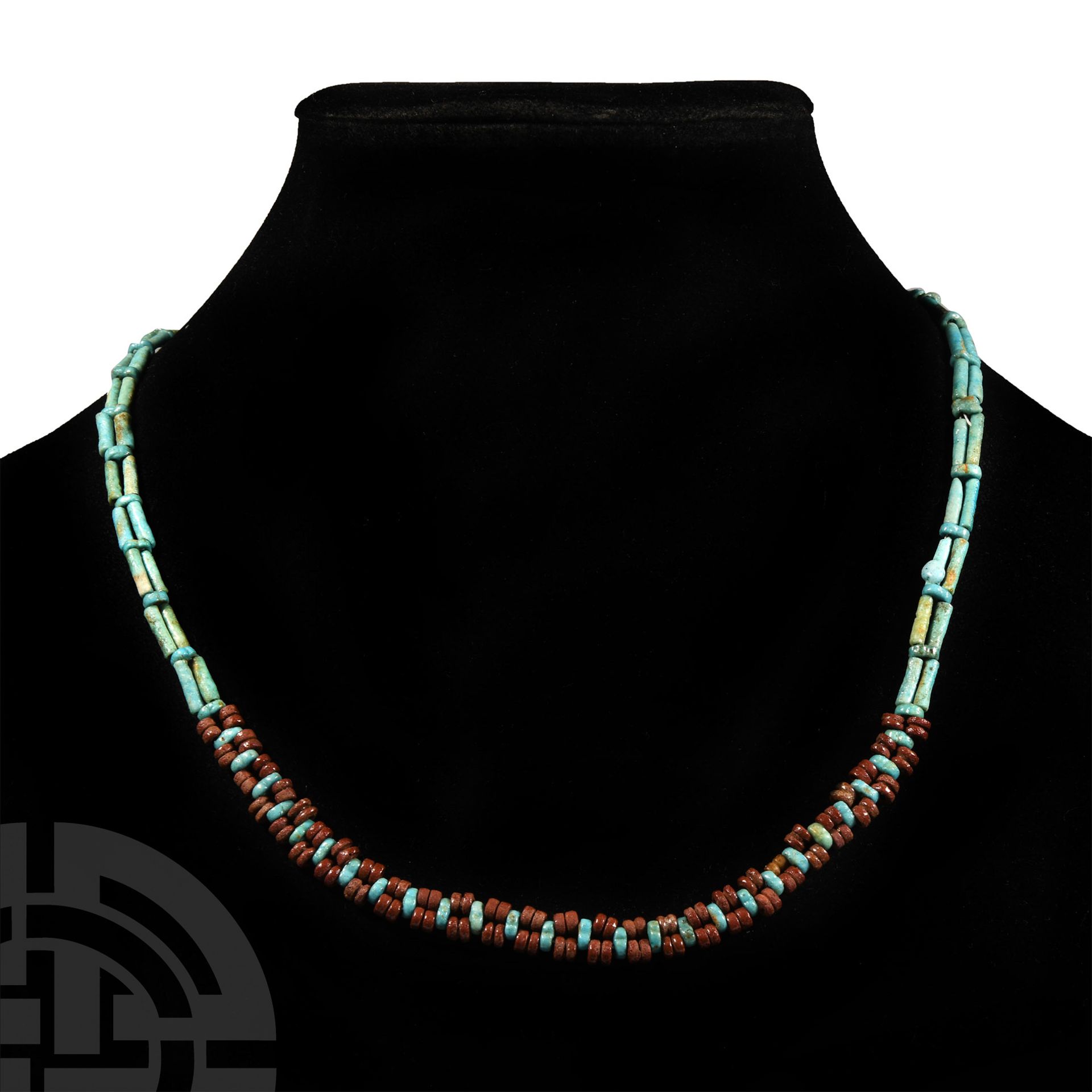 Egyptian Faience Mummy Bead Necklace - Image 2 of 2