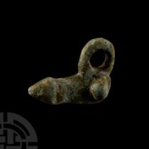 Roman Bronze Phallic Pendant