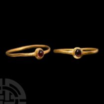 Medieval Gold Ring with Garnet