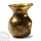 Roman Glass Spool-Shaped Vessel