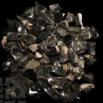 Natural History - Black Obsidian 'Volcanic Glass' Specimen Group [100].