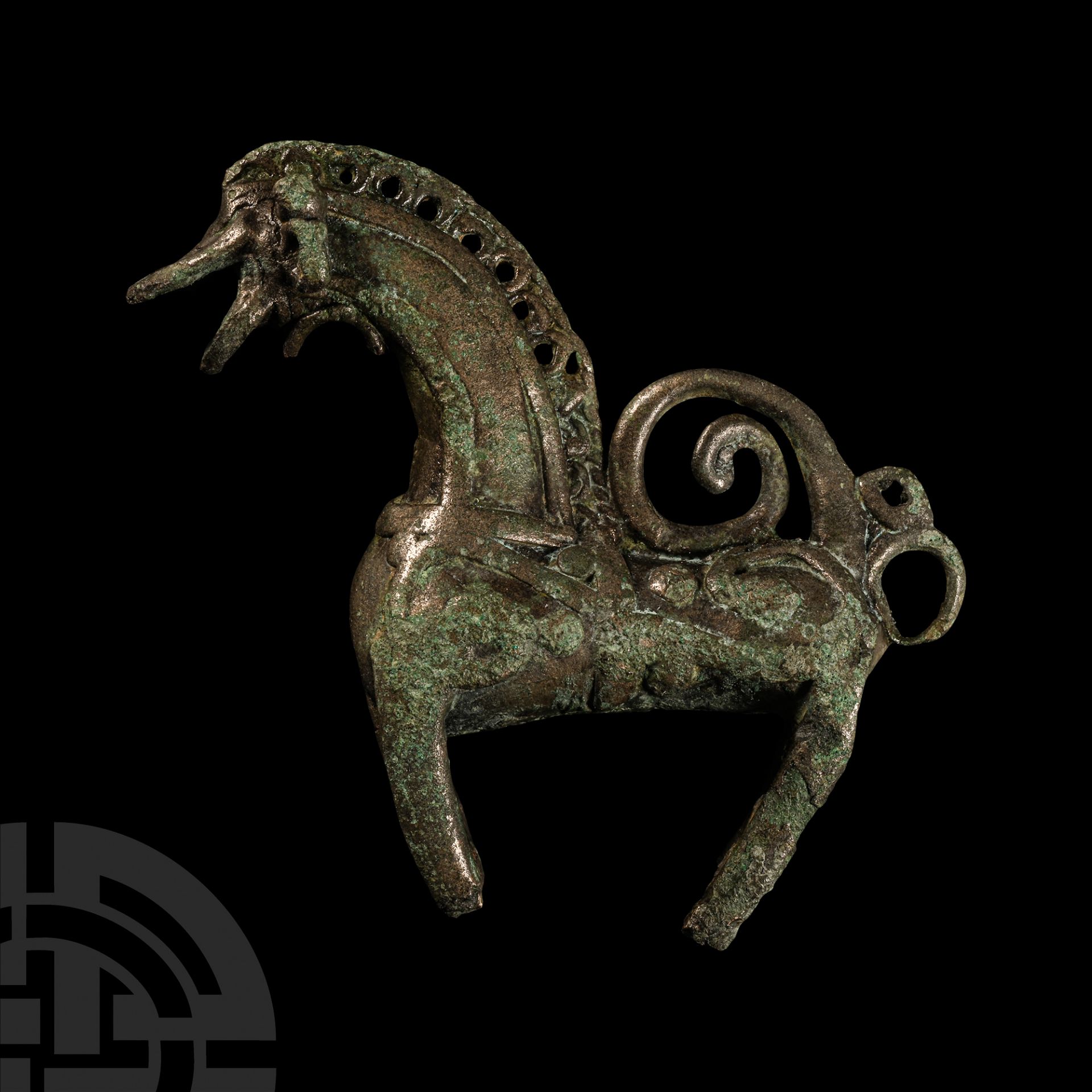 Viking Age Bronze 'Great Beast' Horse Figure - Bild 2 aus 2