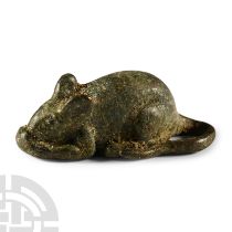 Roman Bronze Mouse Statuette