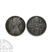 English Milled Coins - Victoria - 1849 - AR 'Goddless' Florin