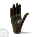 Roman Bronze Hand-Shaped Military Standard Finial