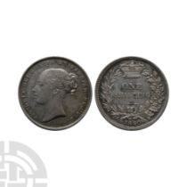 English Milled Coins - Victoria - 1840 - Young Head Shilling