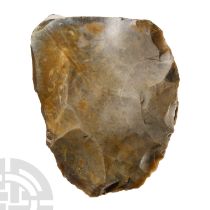 Stone Age 'Bacton' Knapped Flint Handaxe