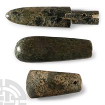 Chinese Polished Green Stone Tool Collection