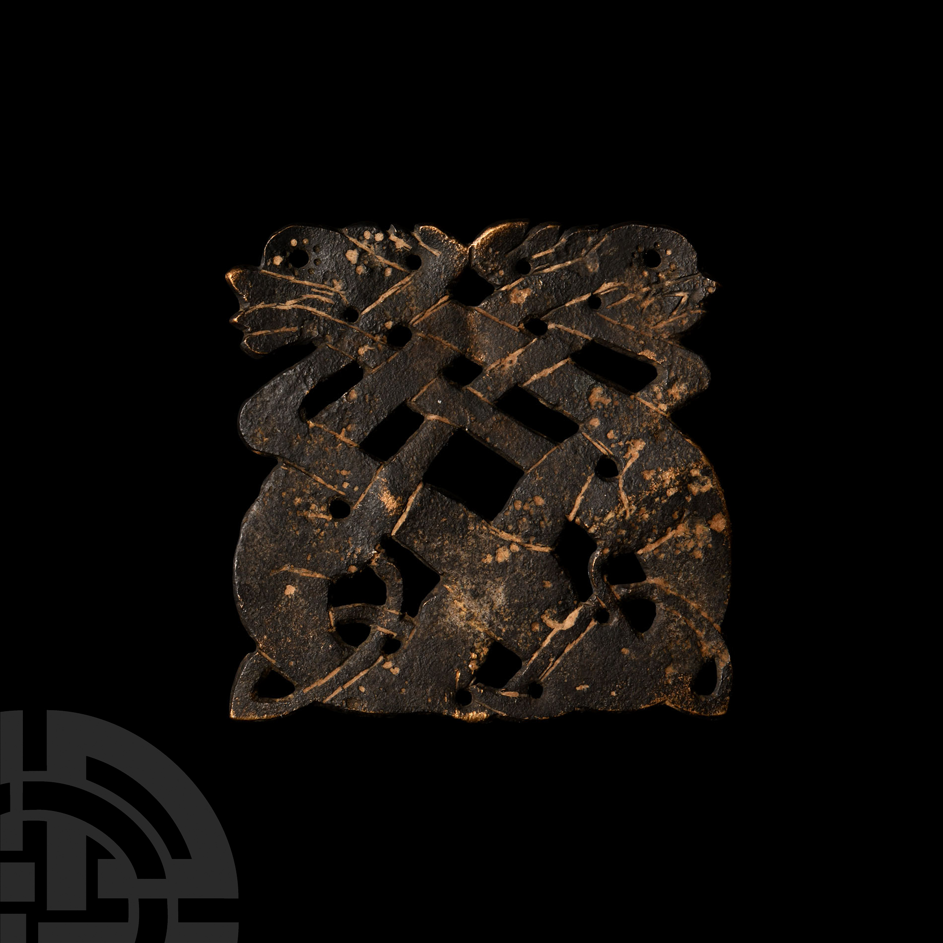 Viking Bronze Openwork Applique - Image 2 of 2